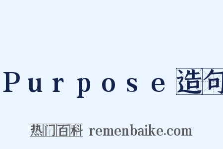 Purpose造句是什么意思的图片